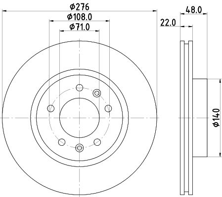 HELLA PAGID stabdžių diskas 8DD 355 102-451